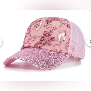 🌸.   #590  Pink Mesh Fashion Cap